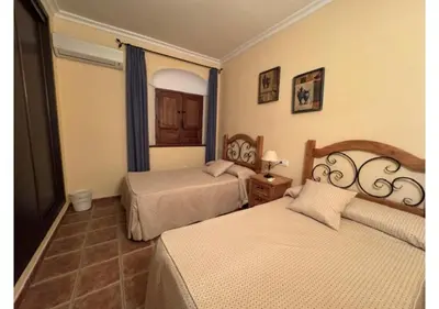 Cama o camas de una habitación en Turismo rural Valsequillo