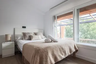 Cama o camas de una habitación en Bonito ático en el centro con terraza