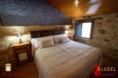 Cama o camas de una habitación en Hotel Casa Rural Betancourt