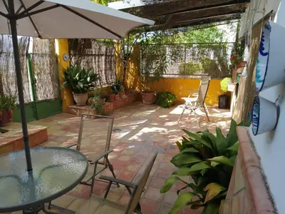 Un patio o zona al aire libre en Mágina Dream Pegalajar Dormitorios disponibles según número huéspedes