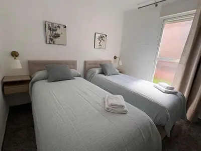 Cama o camas de una habitación en Ático de la Catedral con terraza privada