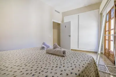 Cama o camas de una habitación en Apartamento en el Centro con Parking y Terraza