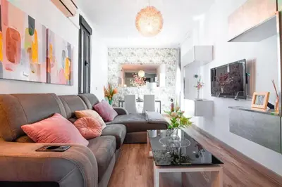Zona de estar de Apartamento Gran Plaza luminoso, 3 room