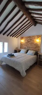 Cama o camas de una habitación en Casas las Lanzas 1