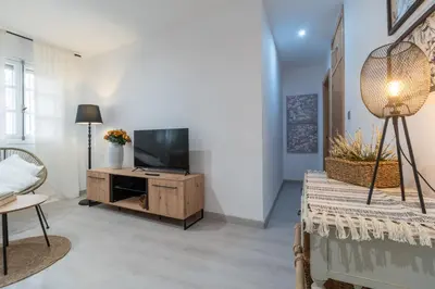Una televisión o centro de entretenimiento en Califato Premium