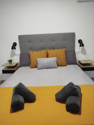 Cama o camas de una habitación en Estudio Lucía, sin cocina - Caminito del rey