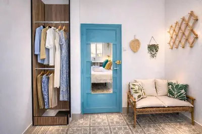 Cama o camas de una habitación en Rooms Cruz Roja