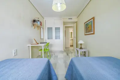 Cama o camas de una habitación en Apto América Center & Parking