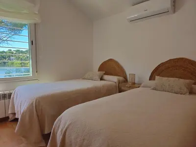 Cama o camas de una habitación en Los Juncos de la Encantada