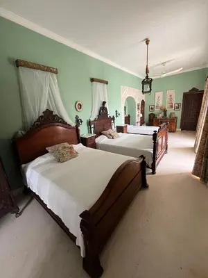 Cama o camas de una habitación en Casa Palacio de los Palma