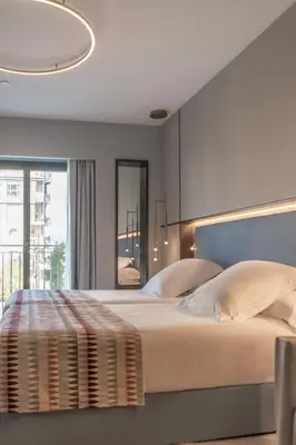 Cama o camas de una habitación en Hotel Mezquita Center