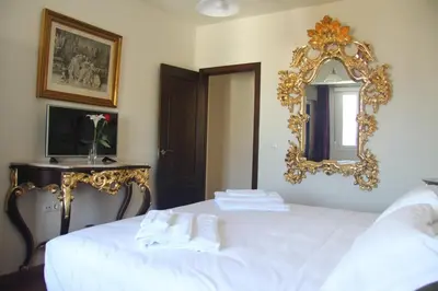 Cama o camas de una habitación en Turística Cervantes 1