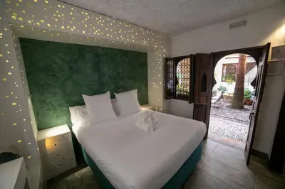 Cama o camas de una habitación en Hotel Boutique Patio del Posadero