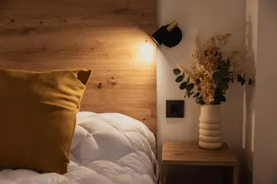 Cama o camas de una habitación en Mar de Olivos Baeza