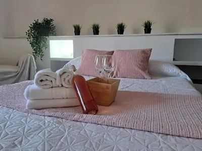 Cama o camas de una habitación en Casa cubo