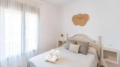 Cama o camas de una habitación en Cortijo Vilo Periana by Ruralidays