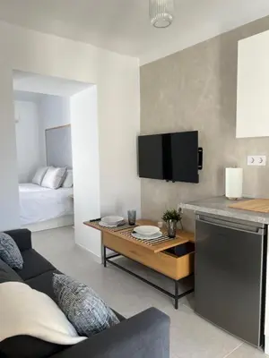 Una televisión o centro de entretenimiento en Casa Roberto