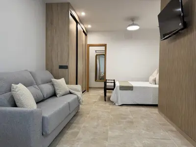 Una televisión o centro de entretenimiento en Apartamento Eduisa Suite