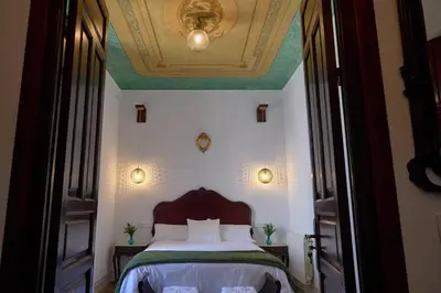 Cama o camas de una habitación en Casa Rural La Botica de la Tía Paqui