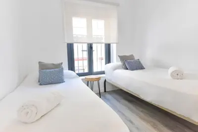 Cama o camas de una habitación en New! Penthouse with 2 private terraces