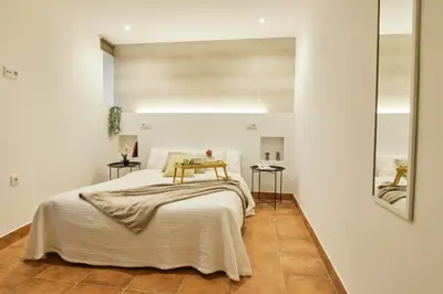 Cama o camas de una habitación en Casa Patio La Magdalena