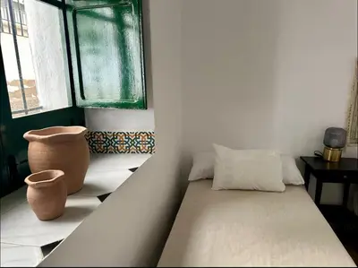 Cama o camas de una habitación en Espectacular Casa Cordobesa