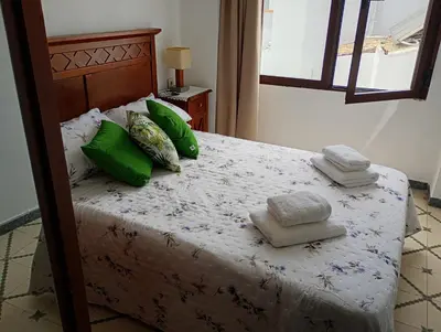 Cama o camas de una habitación en Juanita La Larga