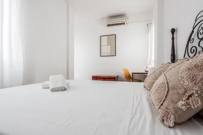 Cama o camas de una habitación en Lanza Tranquilo y acogedor