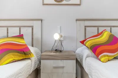 Cama o camas de una habitación en Casa rural Buhaira