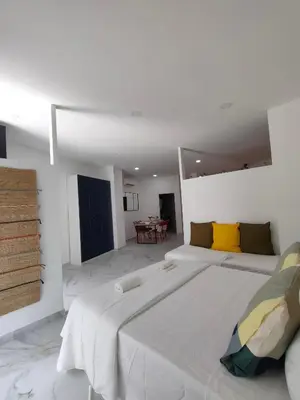 Cama o camas de una habitación en Estudio céntrico, a pie de calle