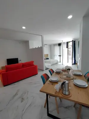 Zona de estar de Estudio céntrico, a pie de calle