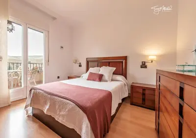 Cama o camas de una habitación en Mesa del Baño - Casa rural con bañera de hidromasaje en Alhama de Granada