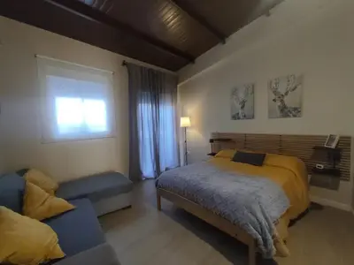 Cama o camas de una habitación en Encinas de la Plata