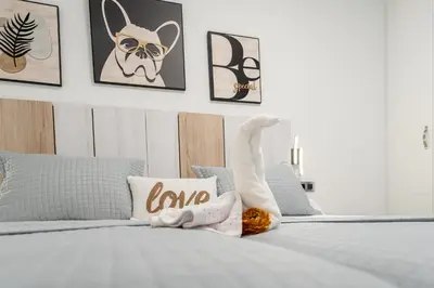 Cama o camas de una habitación en Complejo Las Majadillas
