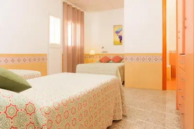 Cama o camas de una habitación en Aire Hostal en Los Alcores