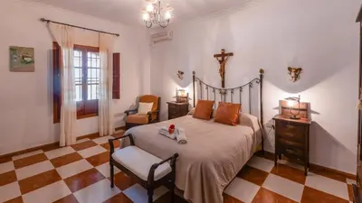 Cama o camas de una habitación en Casa de Mis Dos Gitanillas Villafranca de Córdoba by Ruralidays