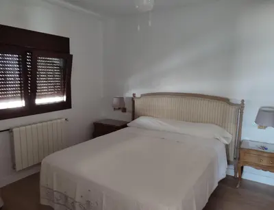 Cama o camas de una habitación en Casa rural Las Canales - Iznájar