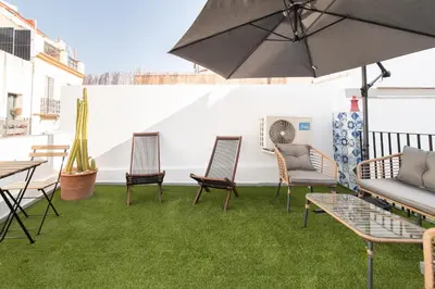 Zona de estar de Apartamentos Alameda de Hércules
