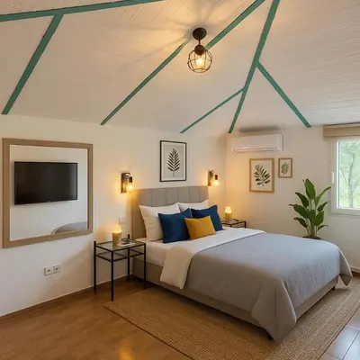 Cama o camas de una habitación en Finca Dehesa Hacienda Guadalupe