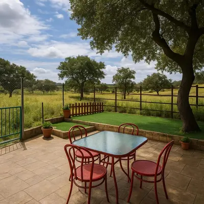 Jardín al aire libre en Finca Dehesa Hacienda Guadalupe