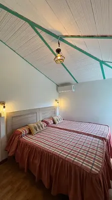 Cama o camas de una habitación en Finca Dehesa Hacienda Guadalupe