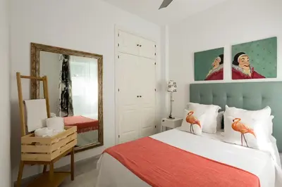 Cama o camas de una habitación en Veoapartment Menéndez Terraza