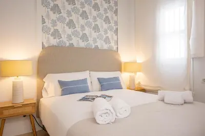 Cama o camas de una habitación en Conde Ibarra Center Suite by Valcambre