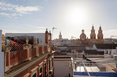 Vista general de Sevilla o vista desde el apartamento
