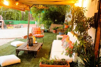 Jardín al aire libre en Casa rural Paraje Higueral