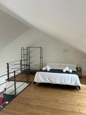 Cama o camas de una habitación en Puerta de los Castañares A