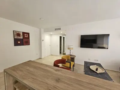 Una televisión o centro de entretenimiento en Apartamento Reyes Católicos