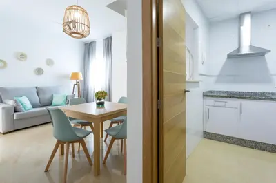 Una cocina o zona de cocina en Apartamentos Alberto Lista 9
