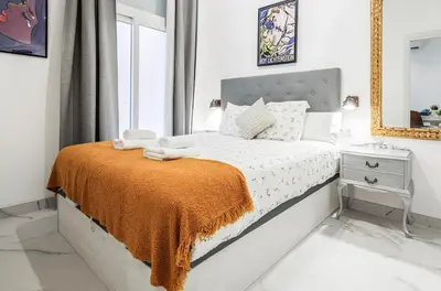 Cama o camas de una habitación en Nice newly renovated apartment in Seville Collantes A2