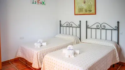 Cama o camas de una habitación en Villa Toliso Álora by Ruralidays